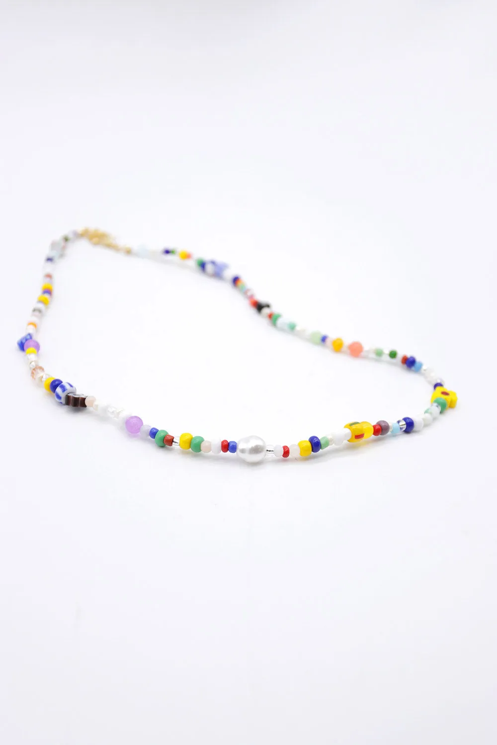 Irine Flower and Beads Necklace
