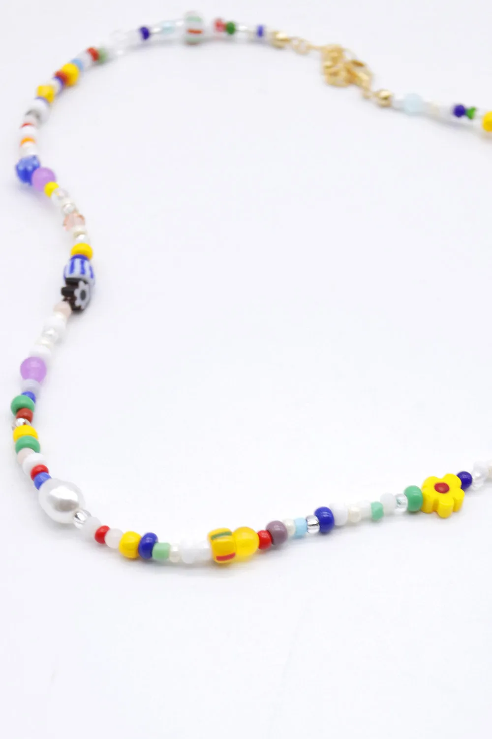 Irine Flower and Beads Necklace