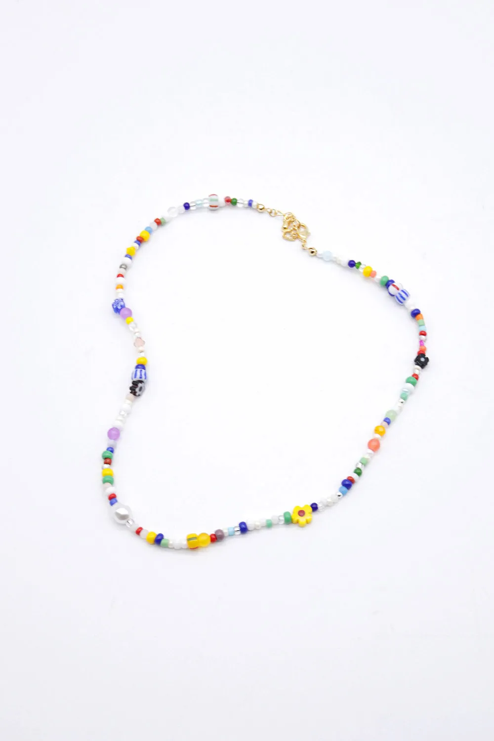 Irine Flower and Beads Necklace