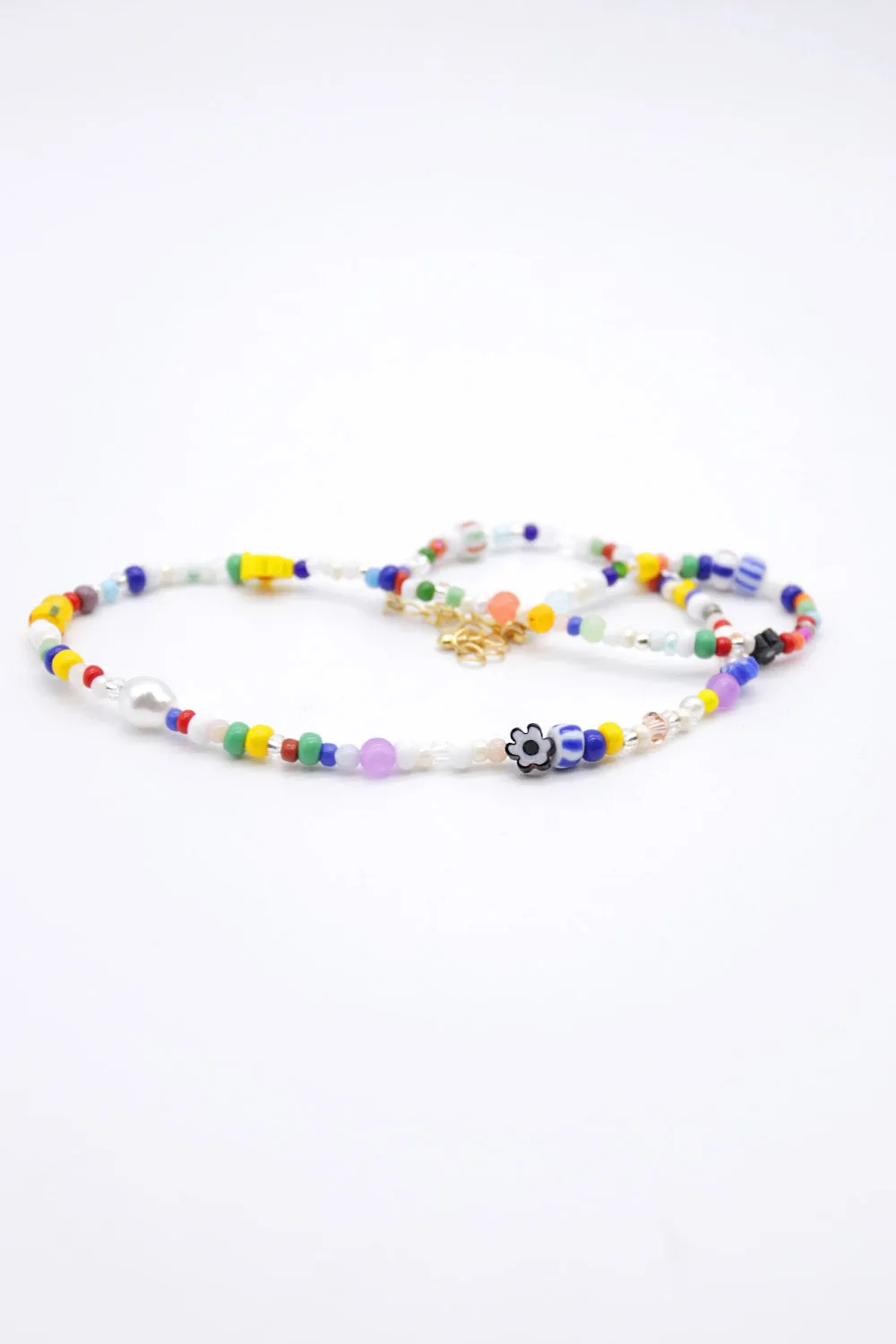 Irine Flower and Beads Necklace