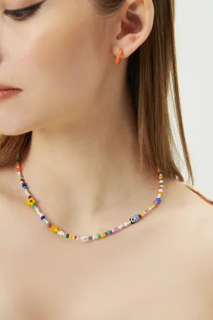 Irine Flower and Beads Necklace
