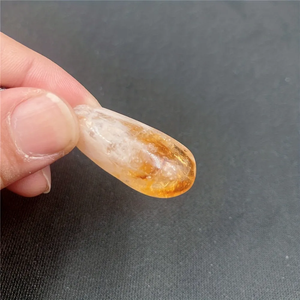 Irregular Crystal Citrine Pendant Lemon Quartz Healing Gemstone Necklace