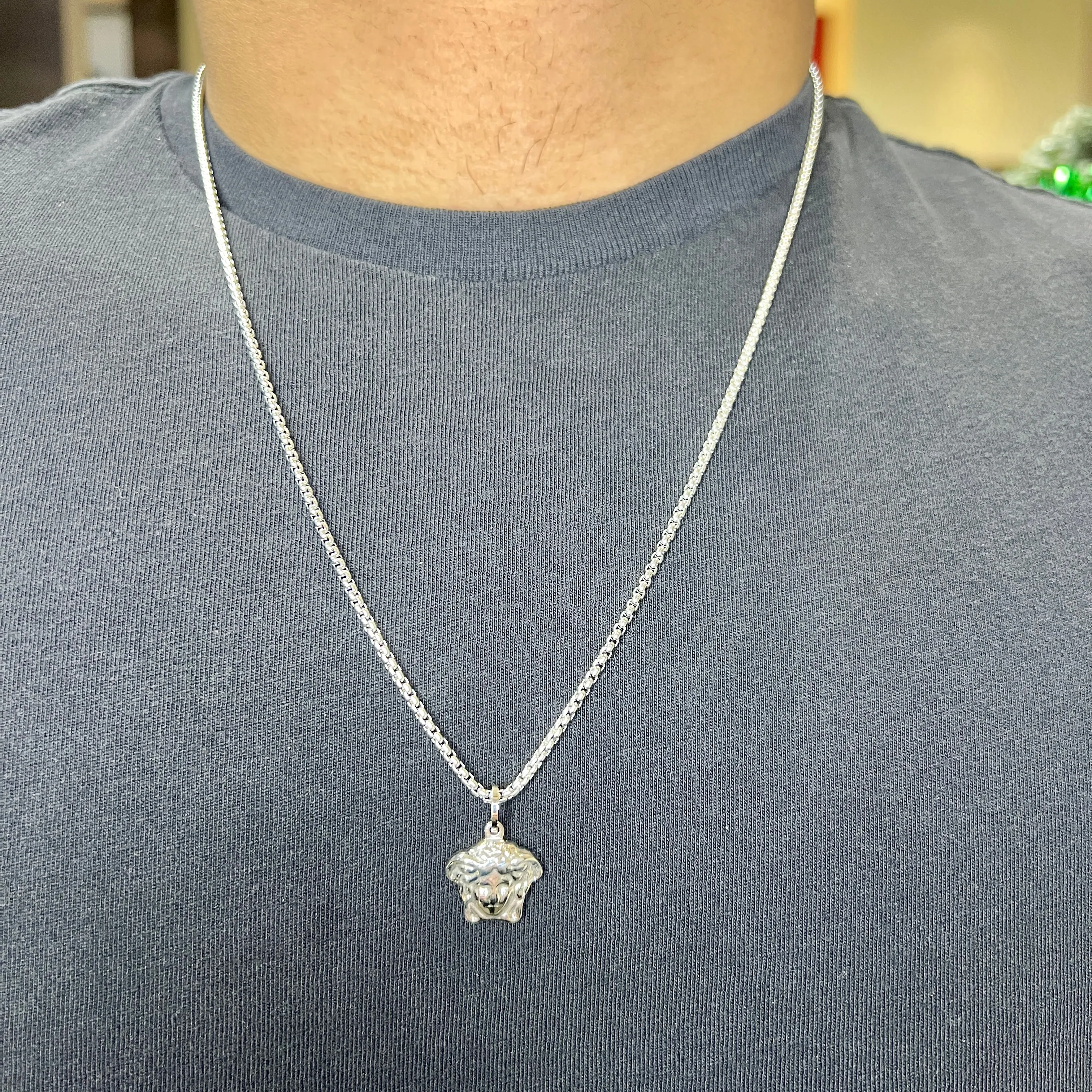 Italgem Stainless Steel Small Medusa Necklace