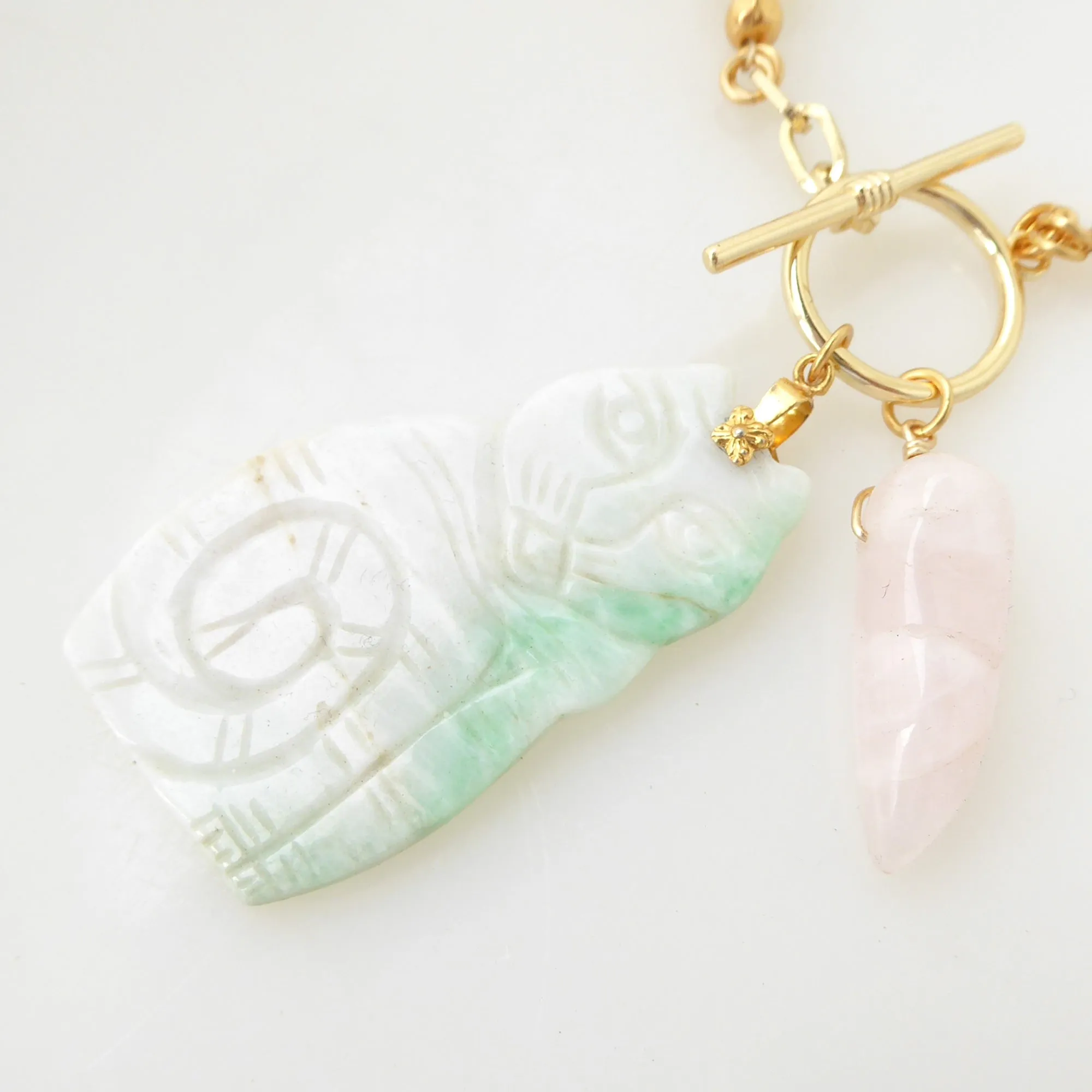 Jade cat necklace