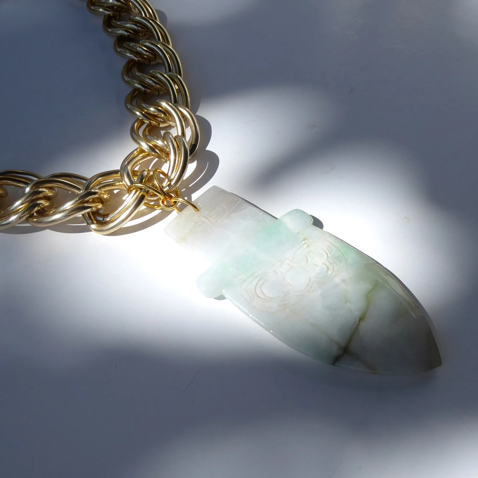 Jade dagger necklace