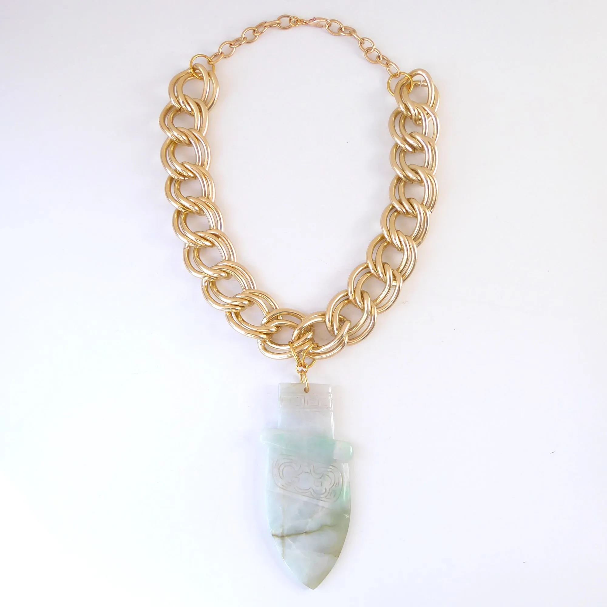 Jade dagger necklace