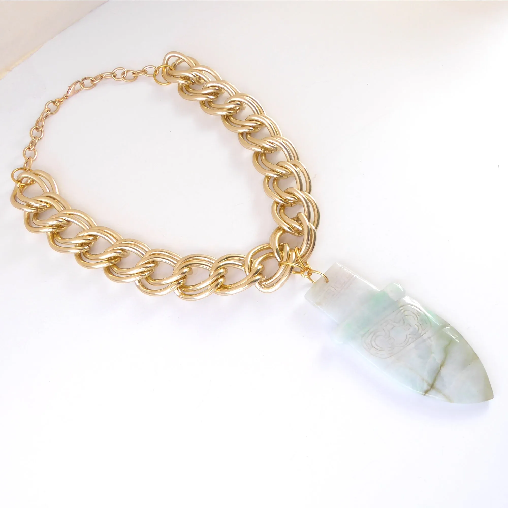 Jade dagger necklace