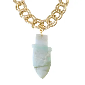 Jade dagger necklace