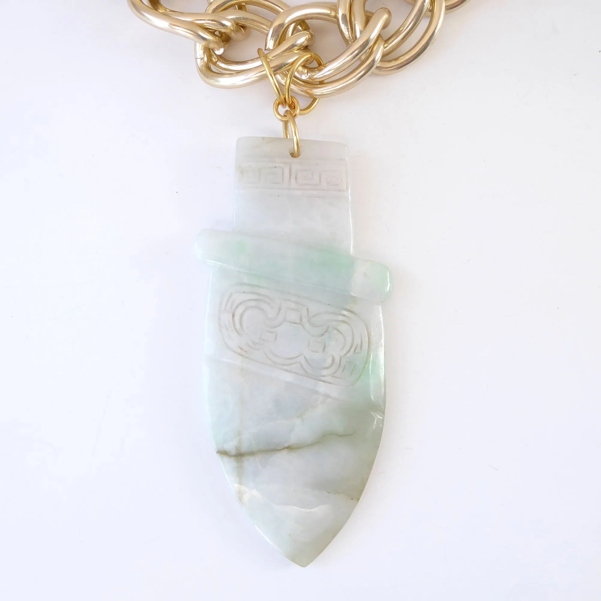 Jade dagger necklace