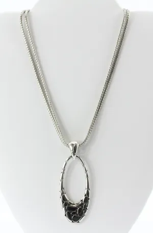 John Hardy Sterling Silver Kali Collection Dragonfly Pendant on Double Chain
