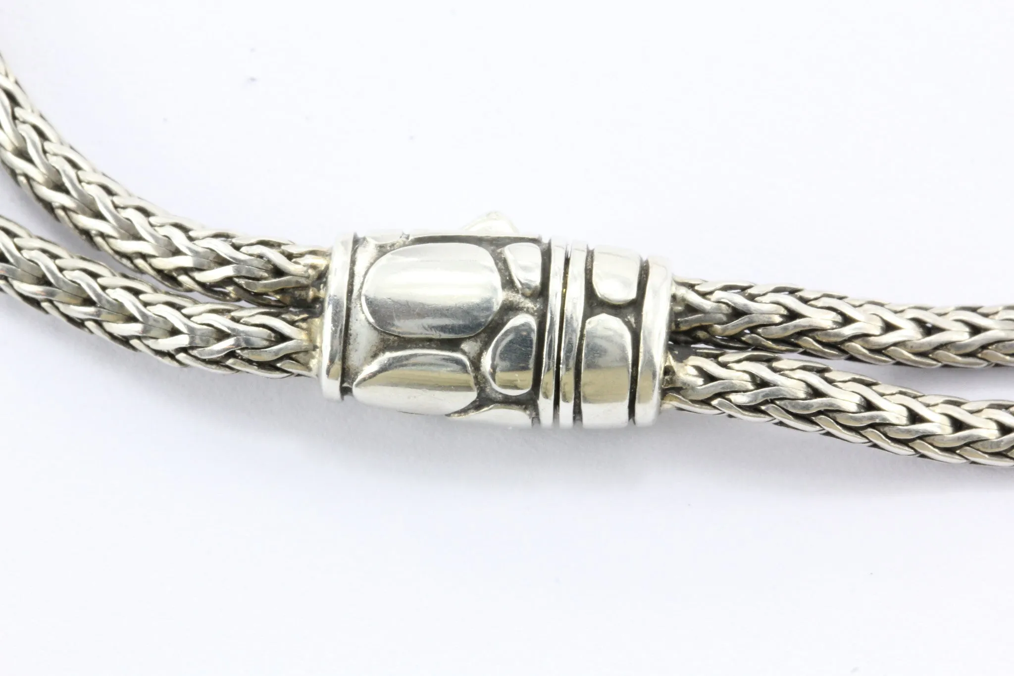 John Hardy Sterling Silver Kali Collection Dragonfly Pendant on Double Chain