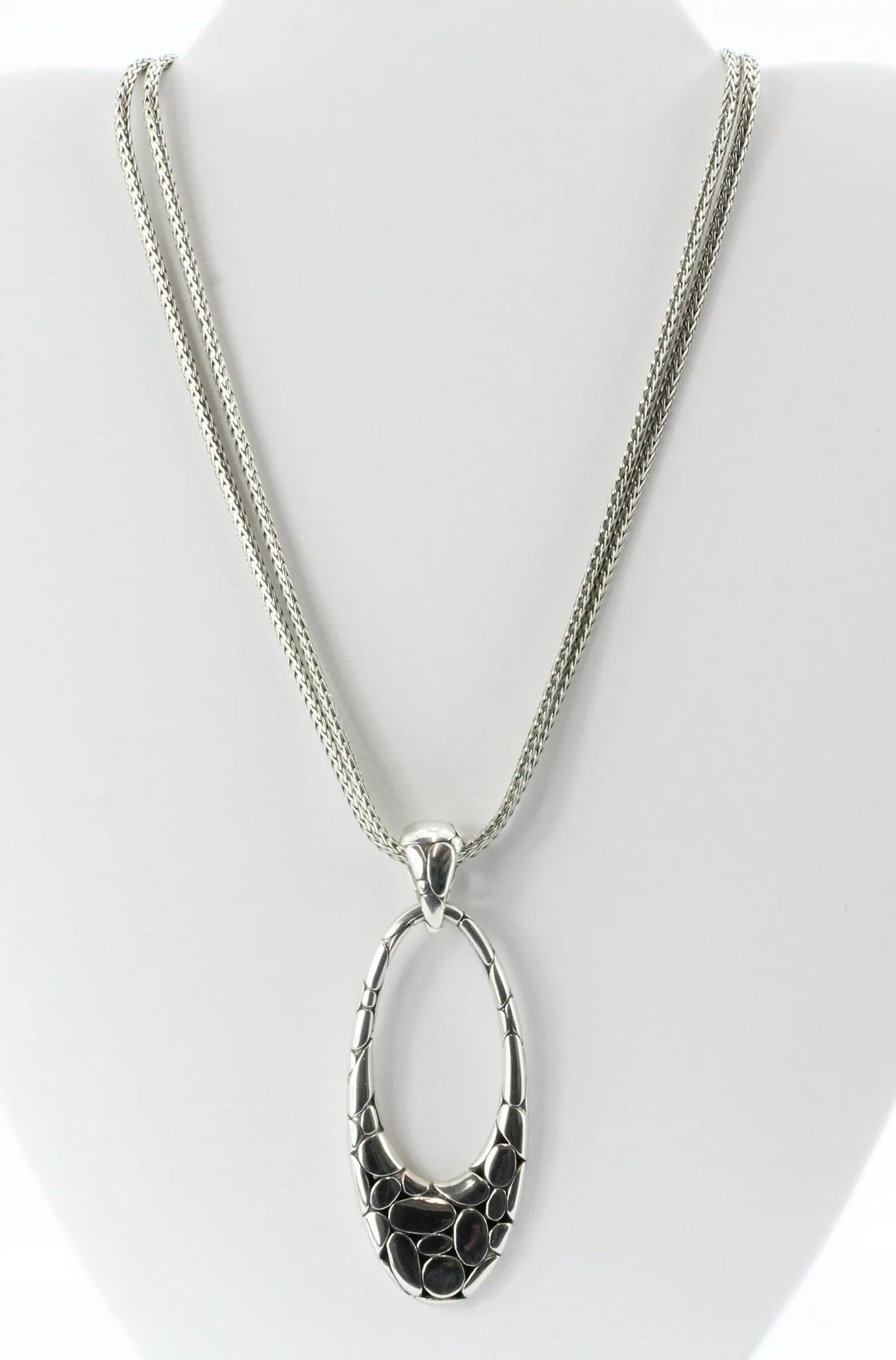John Hardy Sterling Silver Kali Collection Dragonfly Pendant on Double Chain