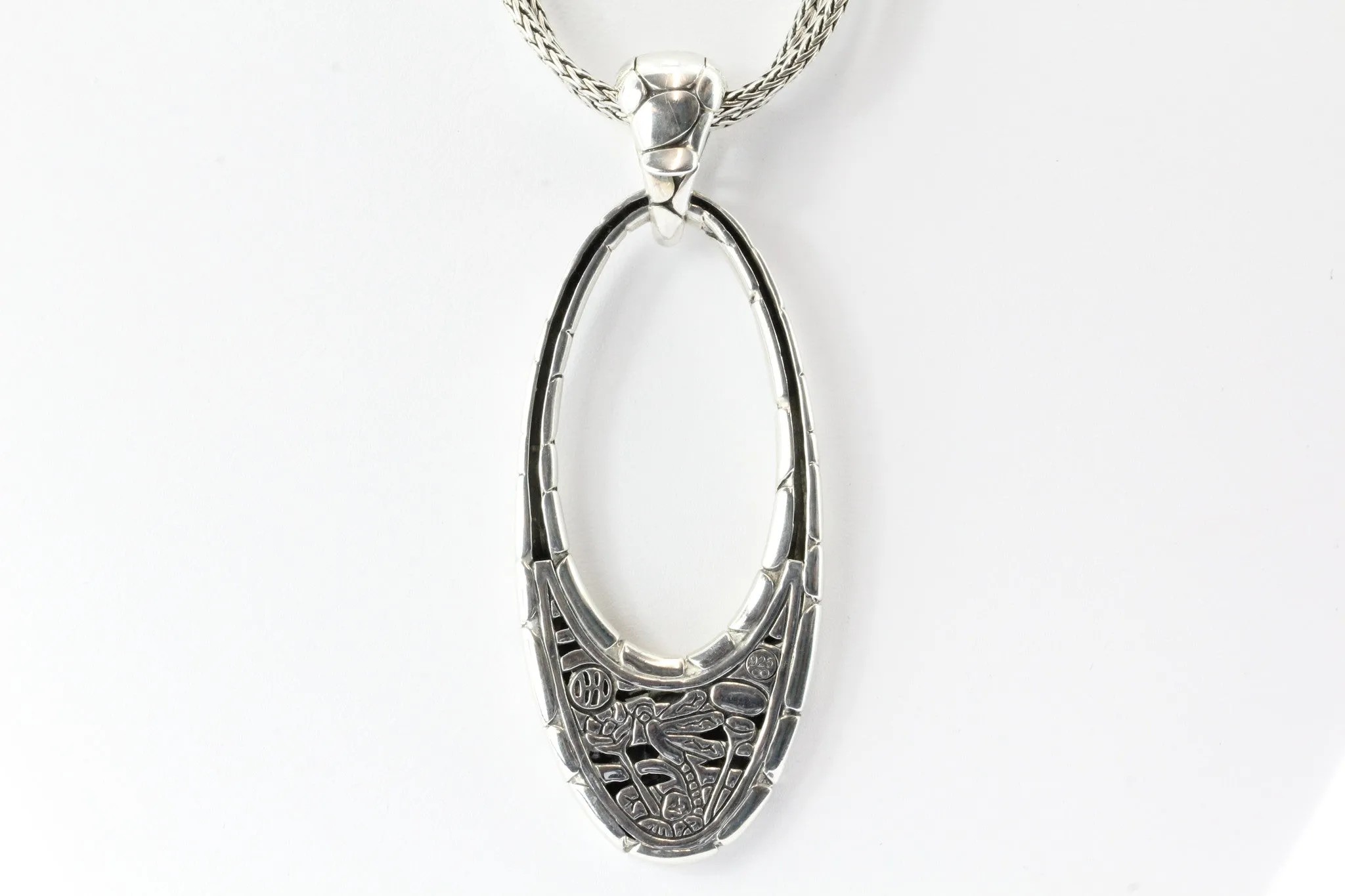 John Hardy Sterling Silver Kali Collection Dragonfly Pendant on Double Chain