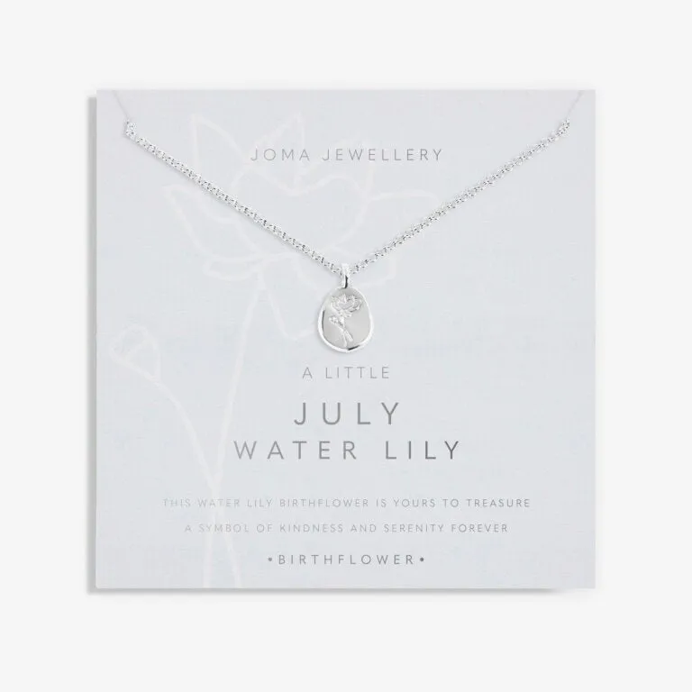 Joma Birthflower A Little July Waterlily Necklace