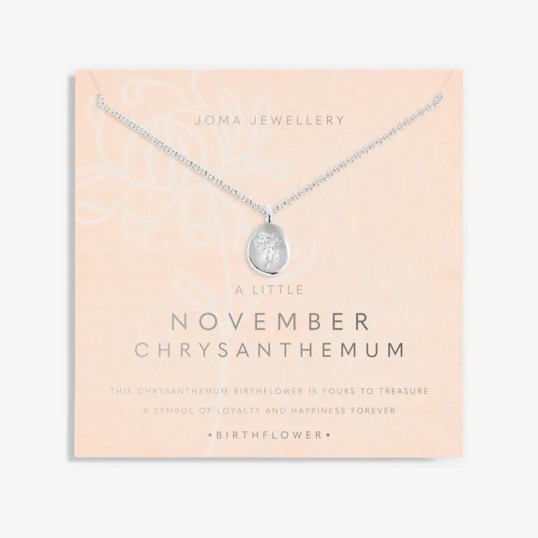 Joma Birthflower A Little November Chrysanthemum Necklace
