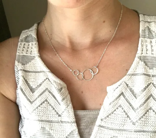 josie four ring necklace • friendship for eternity
