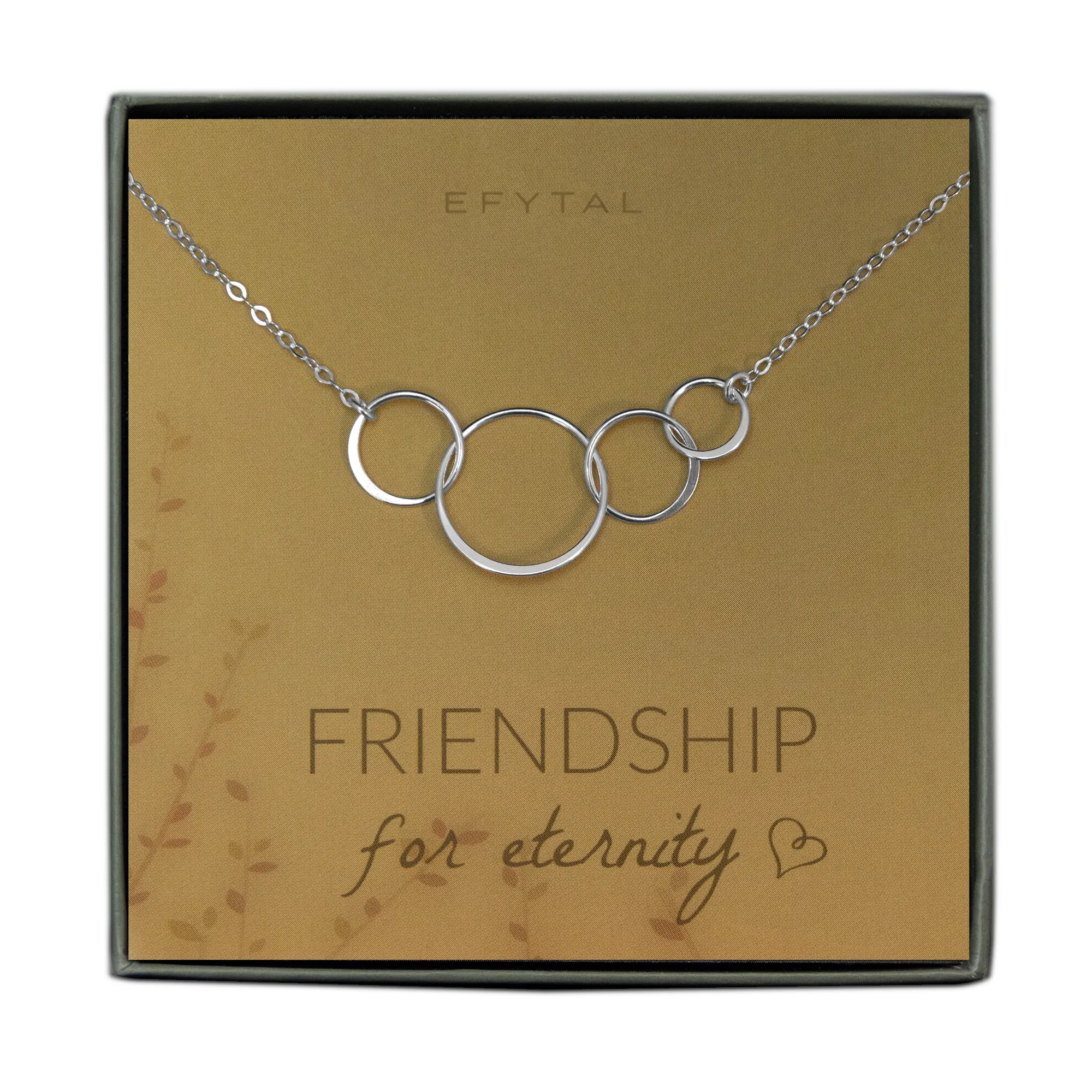 josie four ring necklace • friendship for eternity