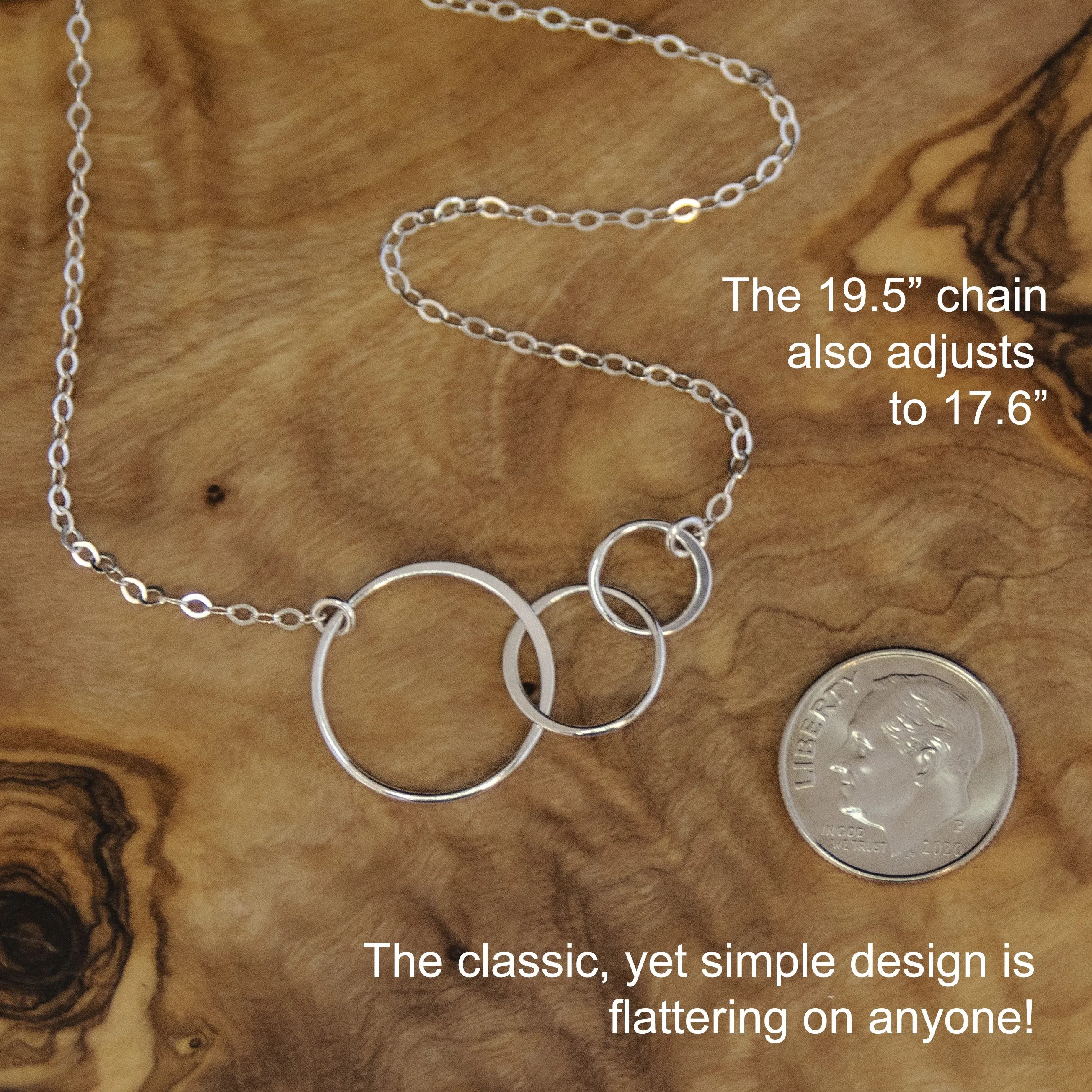 josie three ring necklace • friendship for eternity