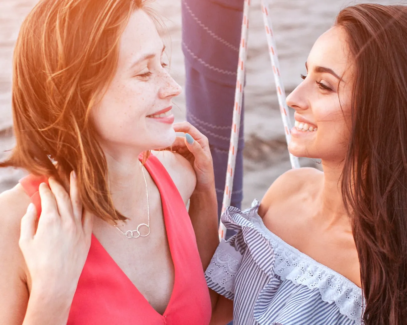 josie three ring necklace • friendship for eternity