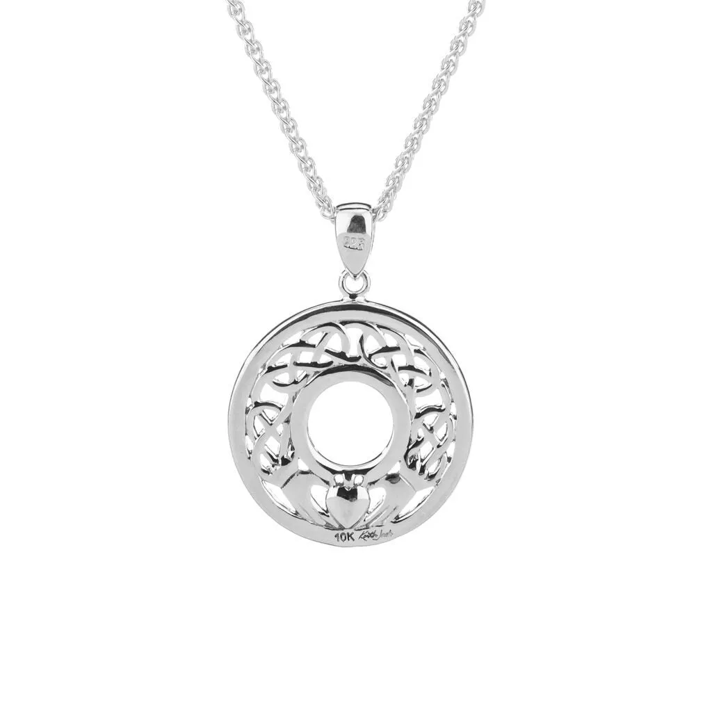 Keith Jack Claddagh Sterling Silver and 10K Yellow Gold Reversible Pendant