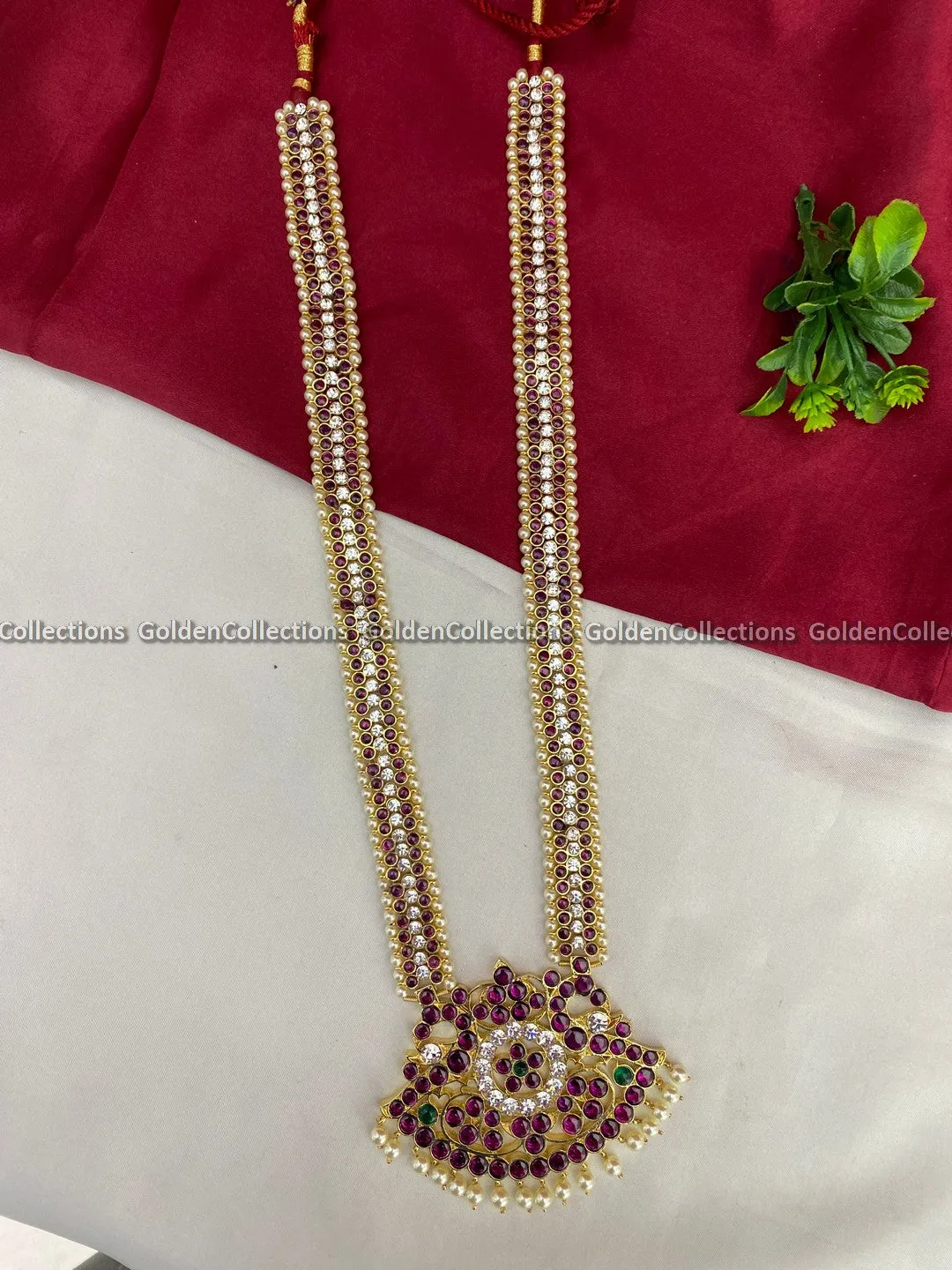 Kemp Stone Jewellery - Long Necklaces for Bharatanatyam BBN-017