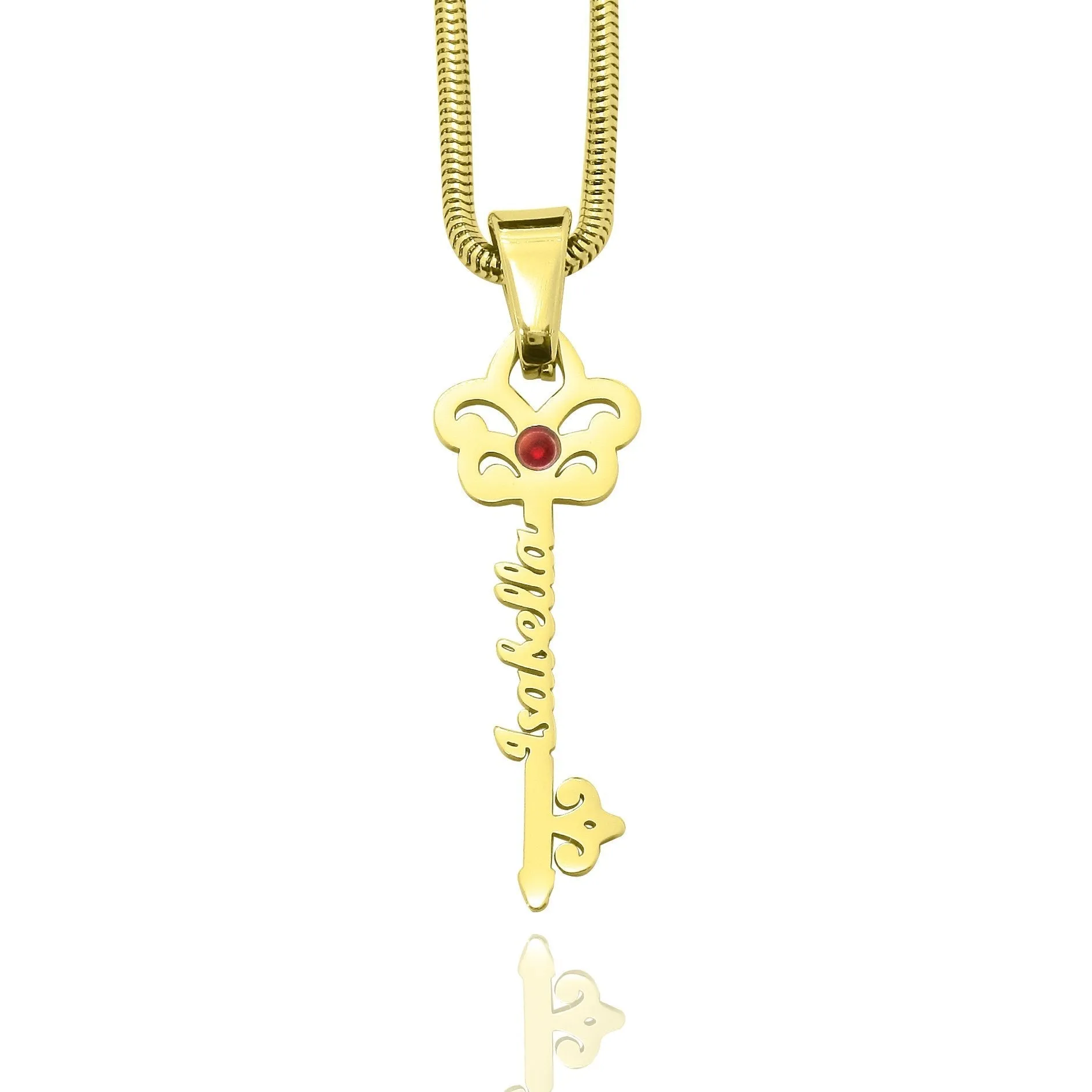 Key Name Necklace