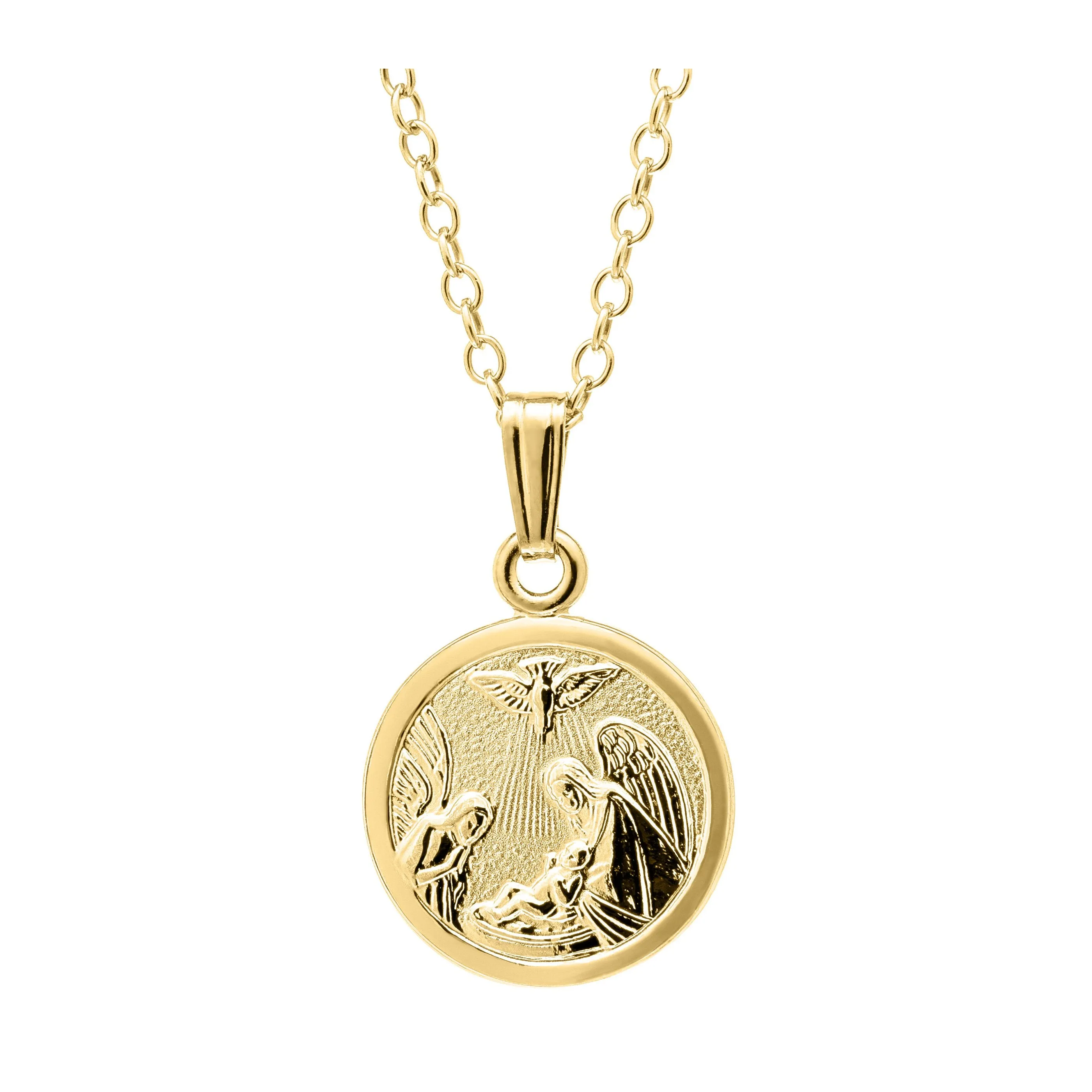 Kiddie Kraft 14K Gold Filled Guardian Angel Baby Necklace