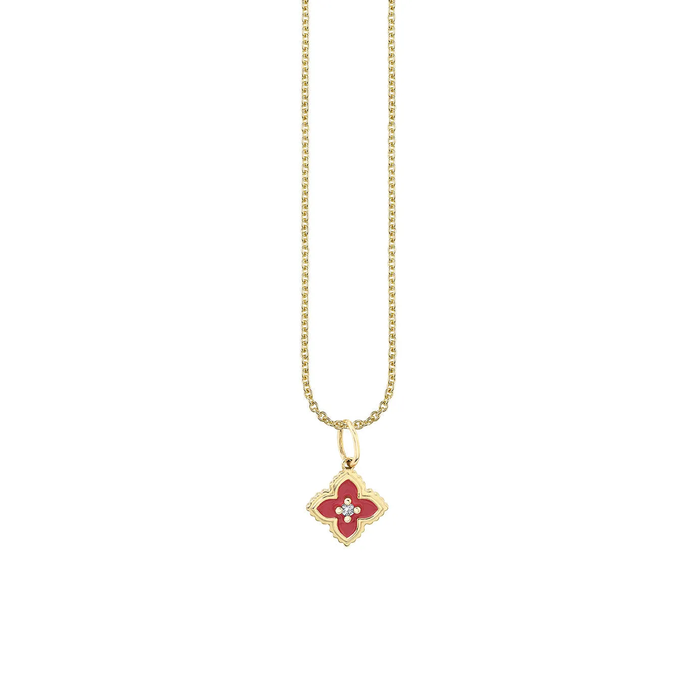 Kids Collection Gold & Diamond Mini Moroccan Flower Necklace
