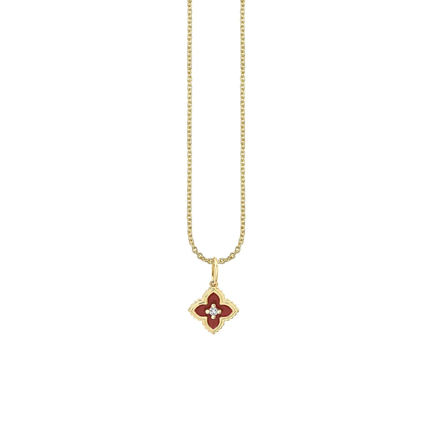 Kids Collection Gold & Diamond Mini Moroccan Flower Necklace