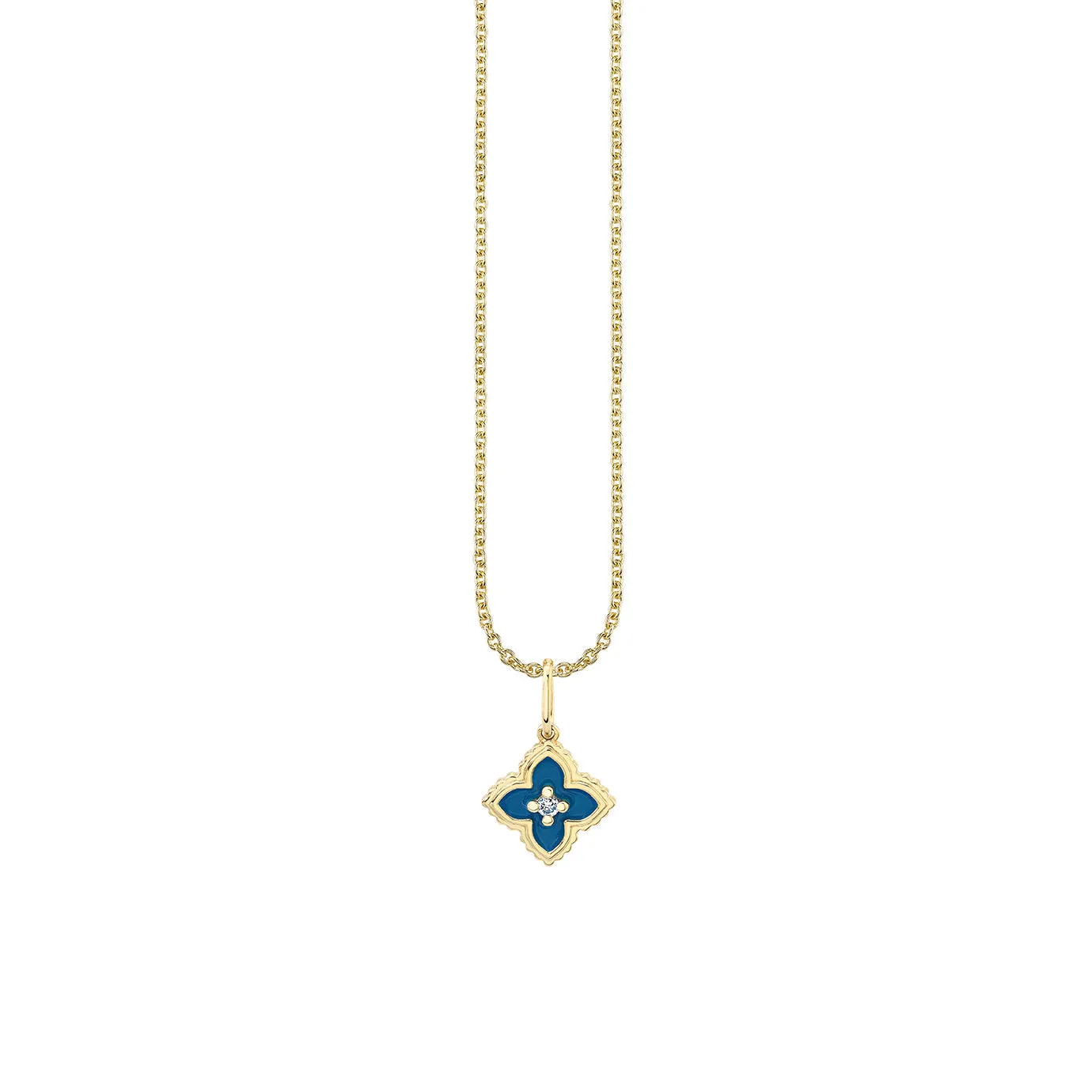 Kids Collection Gold & Diamond Mini Moroccan Flower Necklace