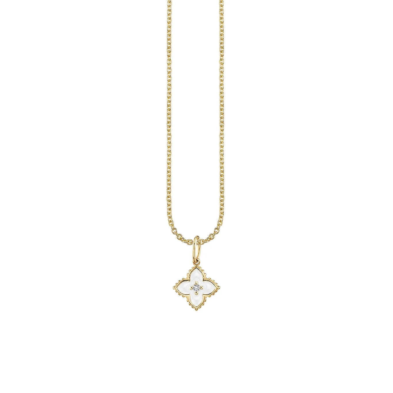 Kids Collection Gold & Diamond Mini Moroccan Flower Necklace