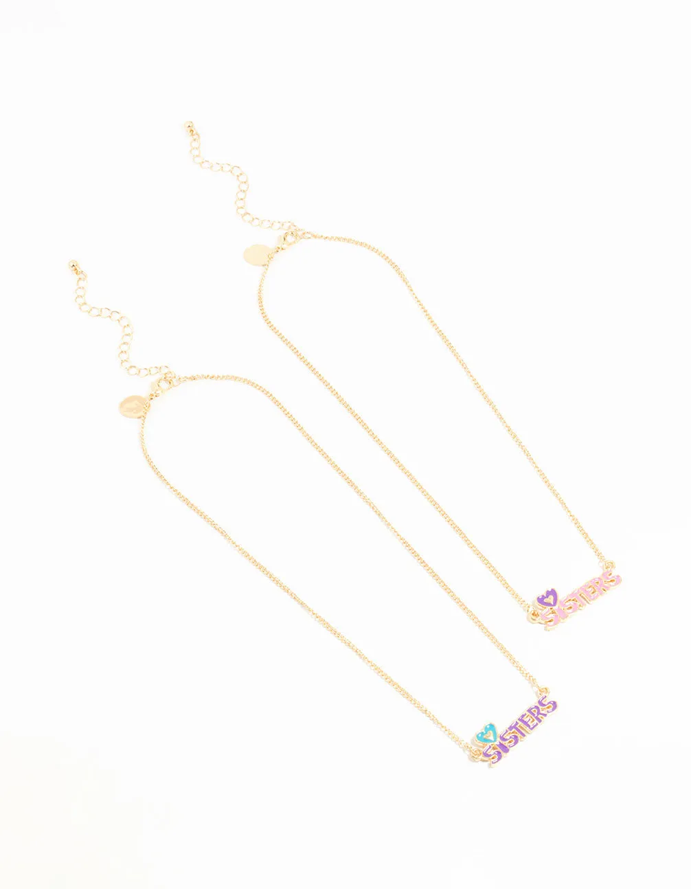 Kids Gold Sisters BFF Necklace
