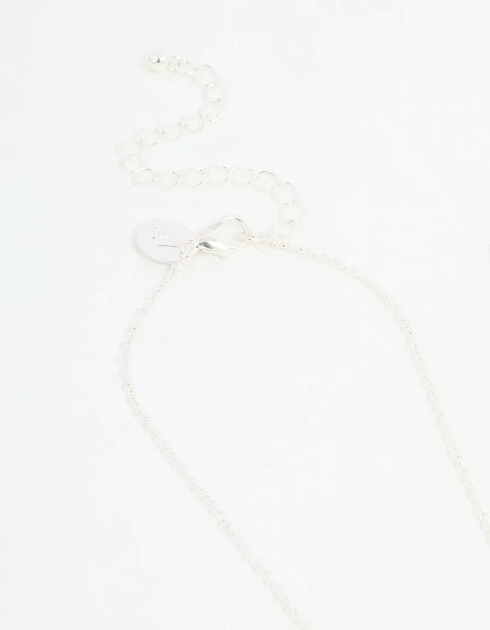 Kids Silver Ombre Diamante Heart BFF Pendant Necklace Set