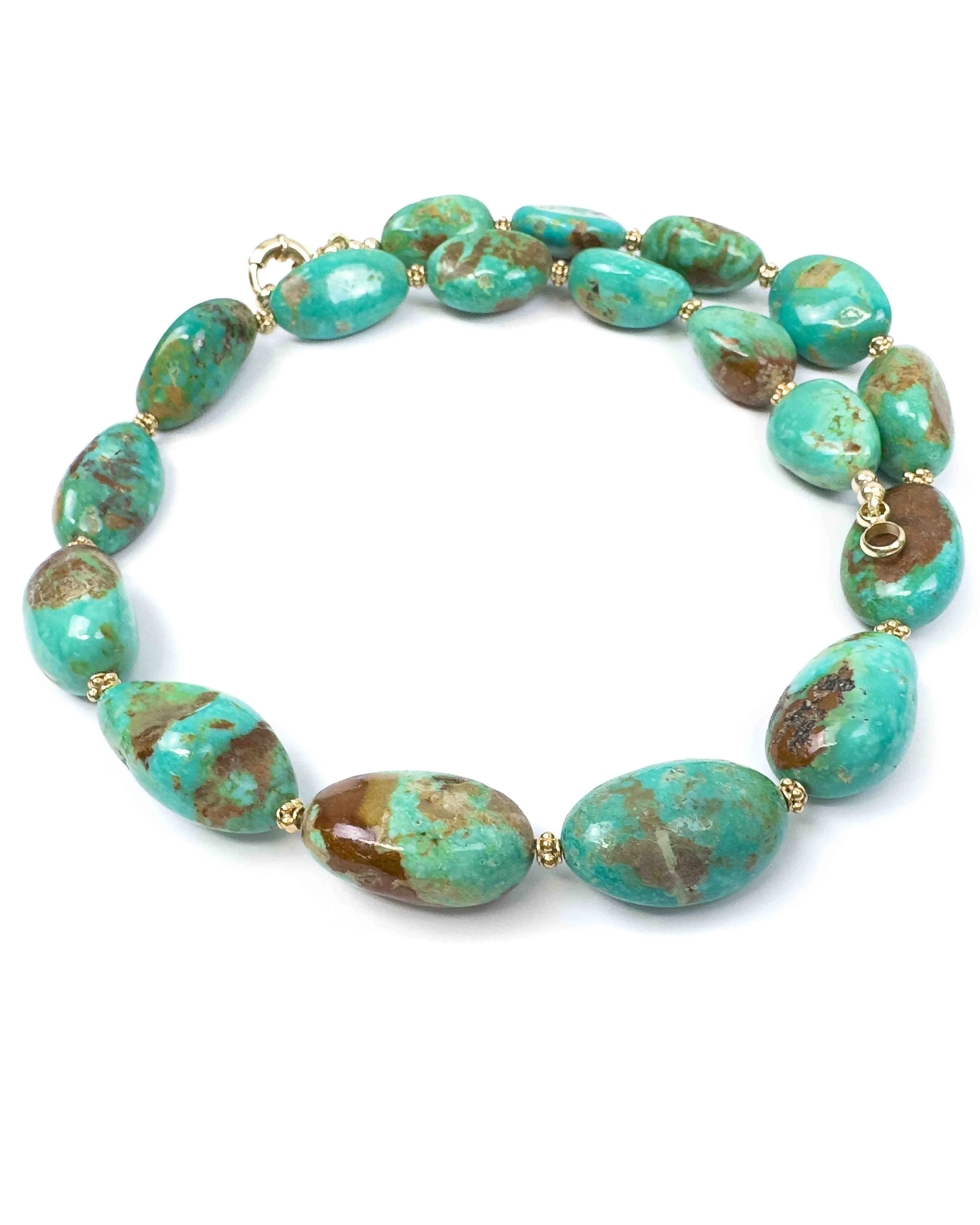 Kingman Turquoise Nugget Necklace