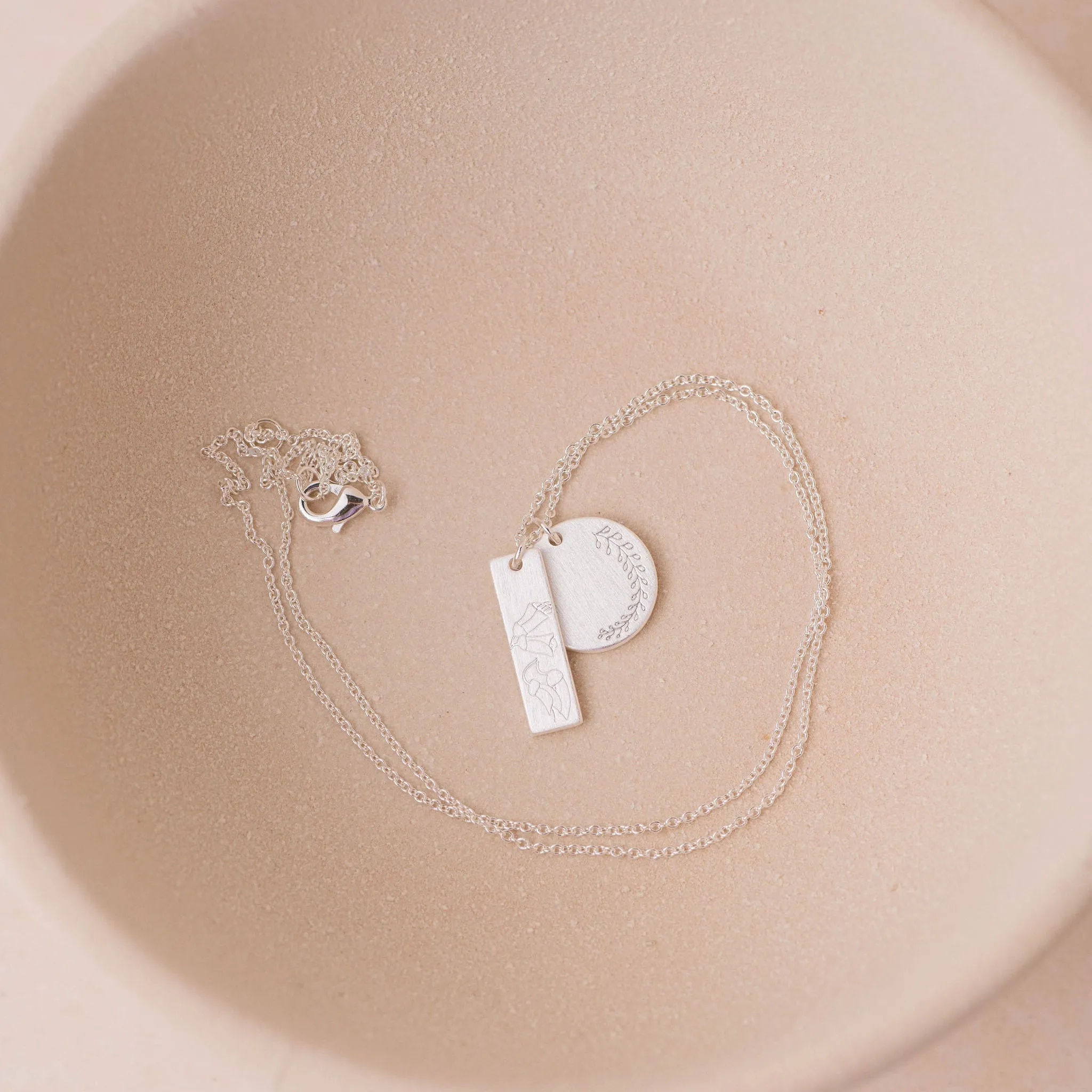 Kowhai Spring Necklace - Silver