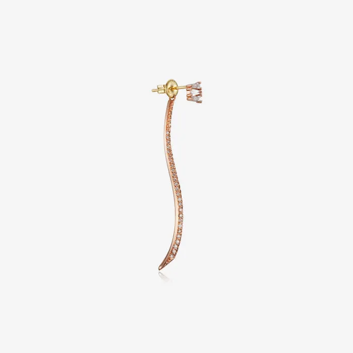 La D.D One-sided Gold Earring JDDERVS434C