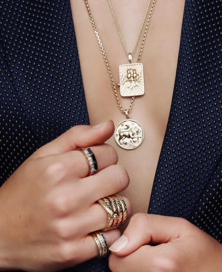 Large Gold Lovebirds Necklace (By Special Order)