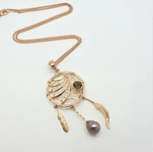 Large Rose & Smokey Abrolhos Island Dream Catcher