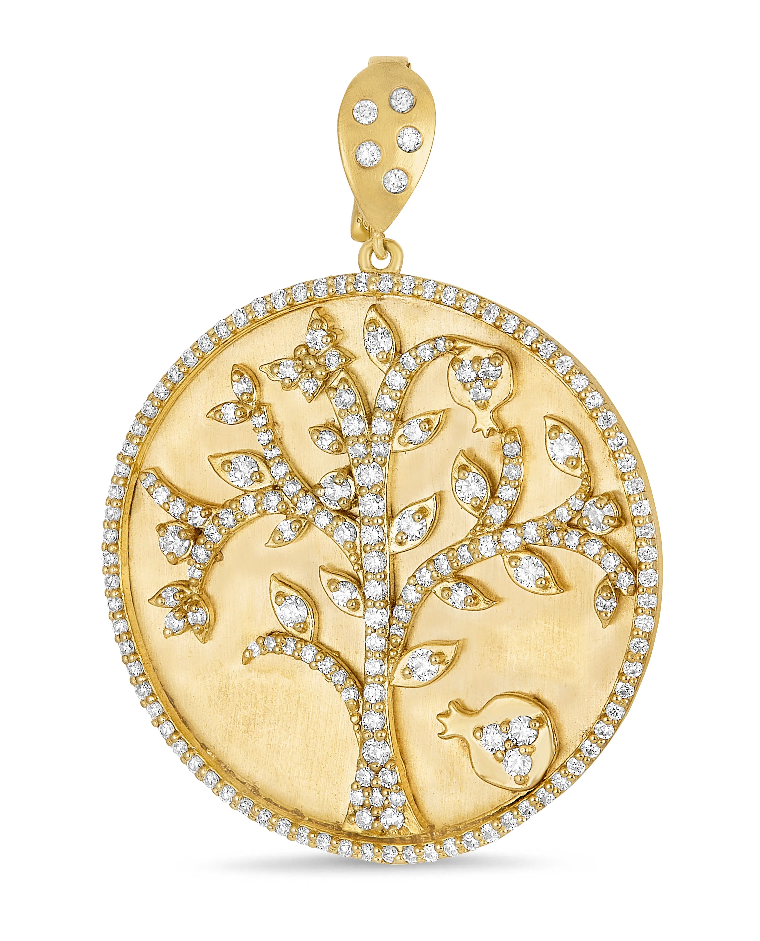 Large Tree of Life Diamomd Disc Charm
