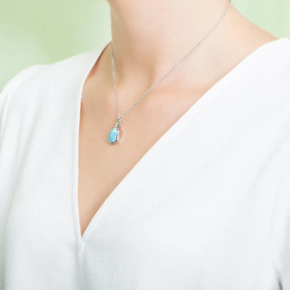 Larimar Pineapple Pendant