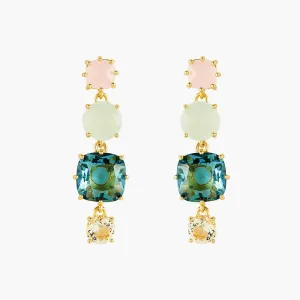 Les Nereides La Diamantine Acqua Azzura 4 Stones Post Earrings