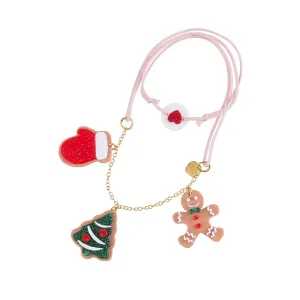 Lilies & Roses Christmas Cookies Necklace