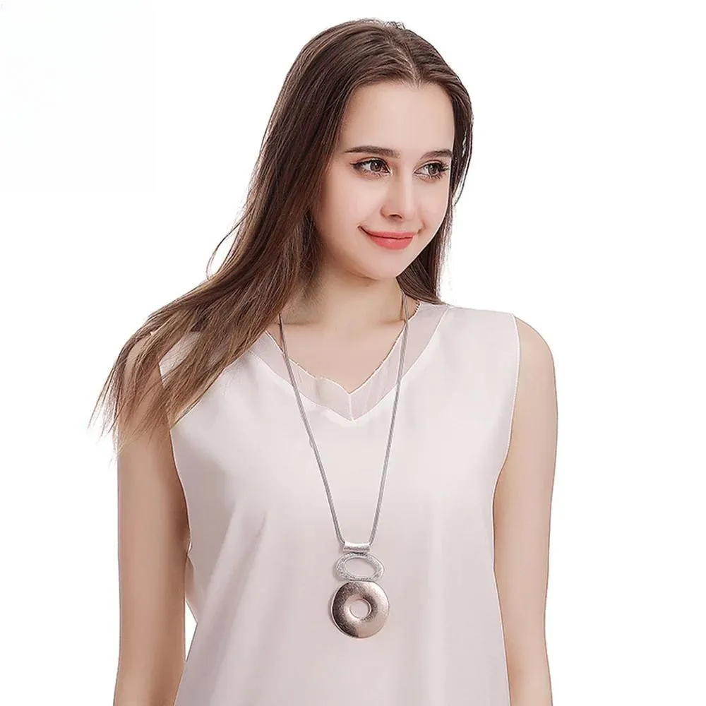 Link Chain New in Pendant&Necklaces Korean Fashion Jewelry Goth Long Chain Necklace For Women
