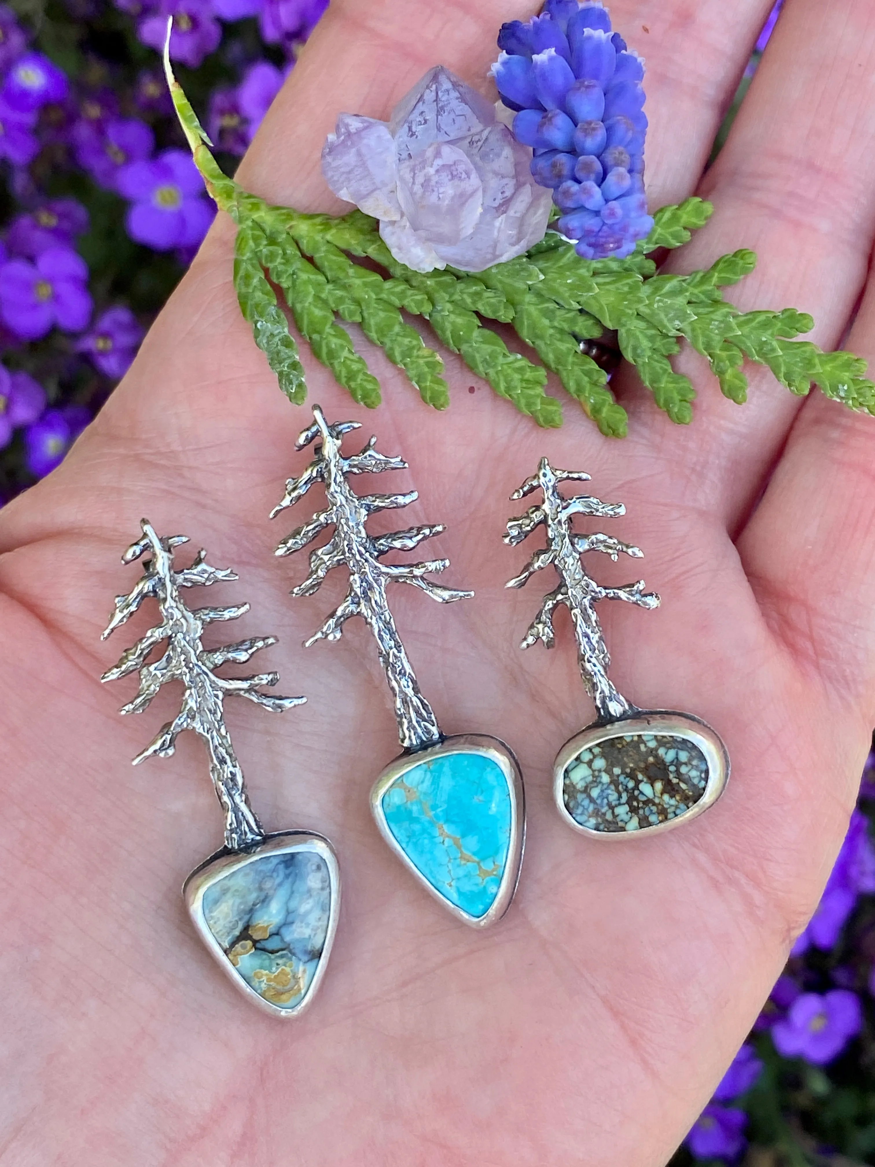 Lone Pine "#8 Sky Blue Turquoise" sterling silver necklace