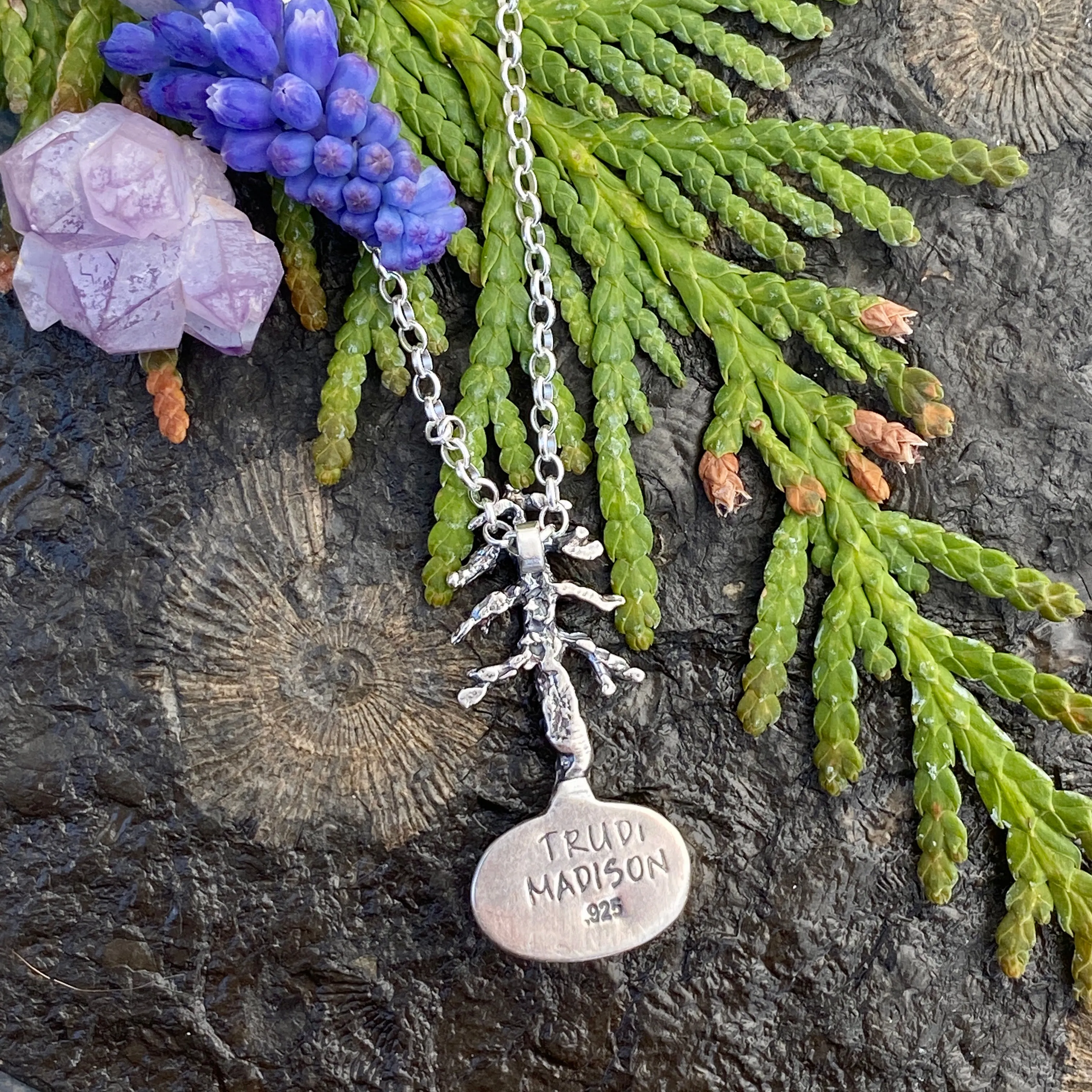 Lone Pine "N. Snowville Turquoise" sterling silver necklace
