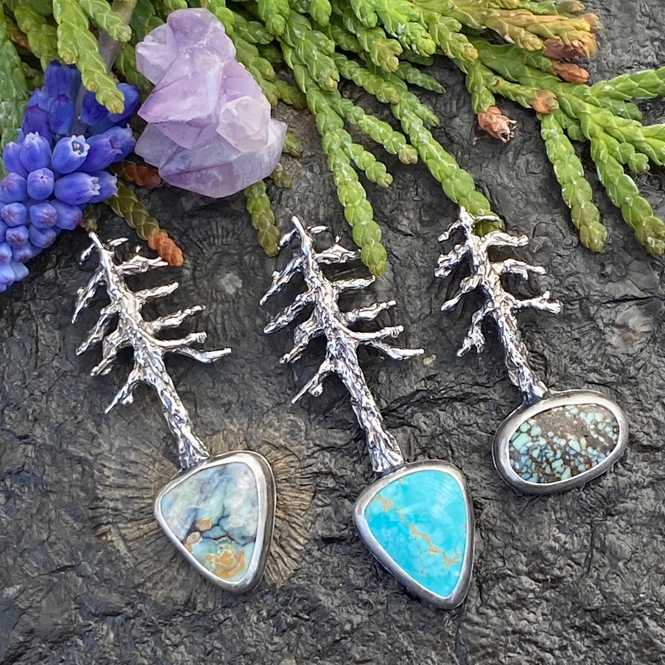 Lone Pine "N. Snowville Turquoise" sterling silver necklace