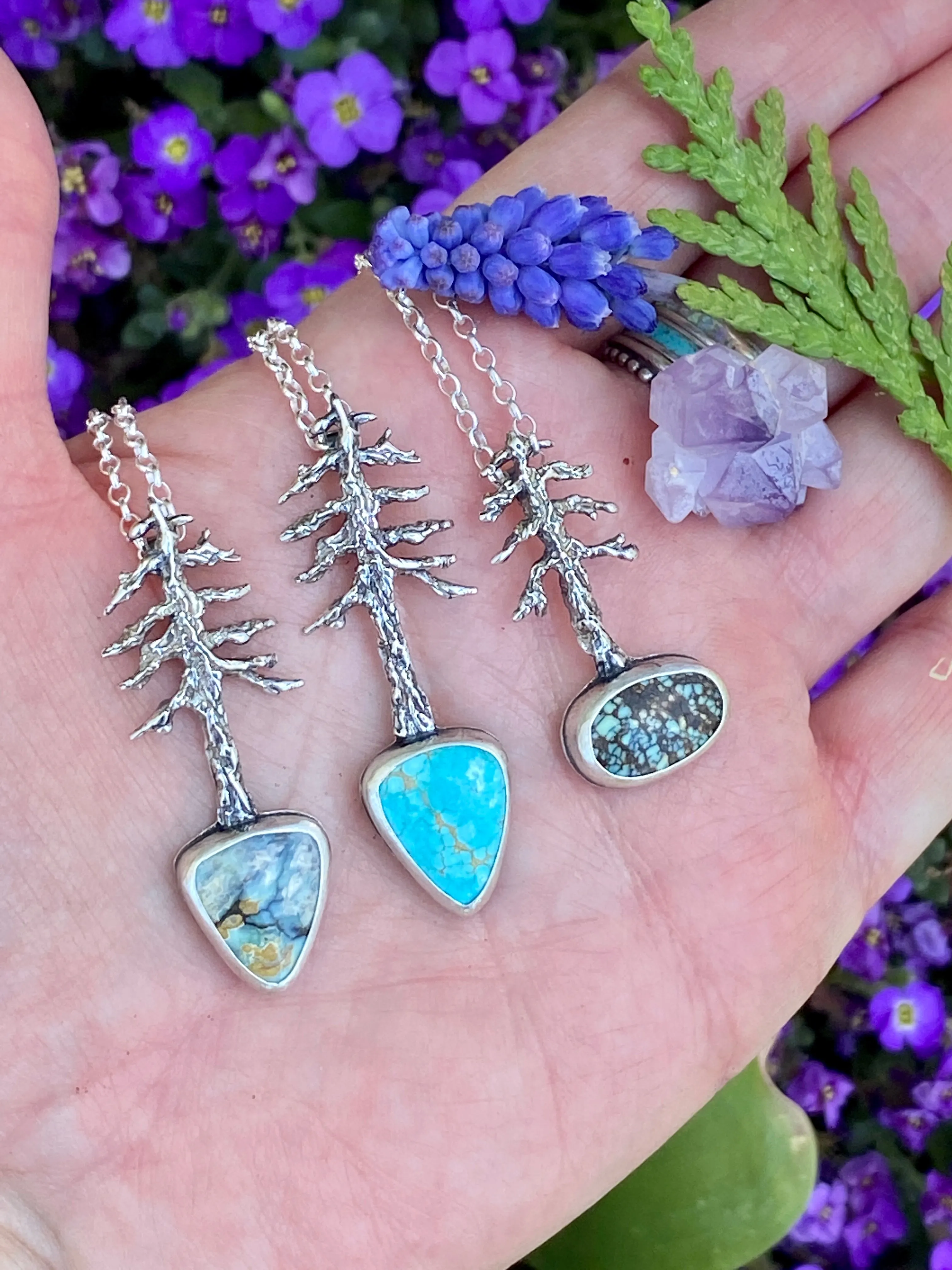 Lone Pine "N. Snowville Turquoise" sterling silver necklace