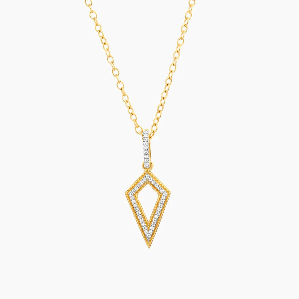 Looped Dagger Pendant Necklace