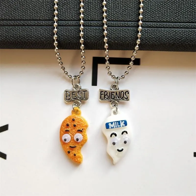 Love Couple Pendant  Rainbow Broken Heart BFF Friendship Necklace Perfect Gift For Friends Cool Jewelry Style