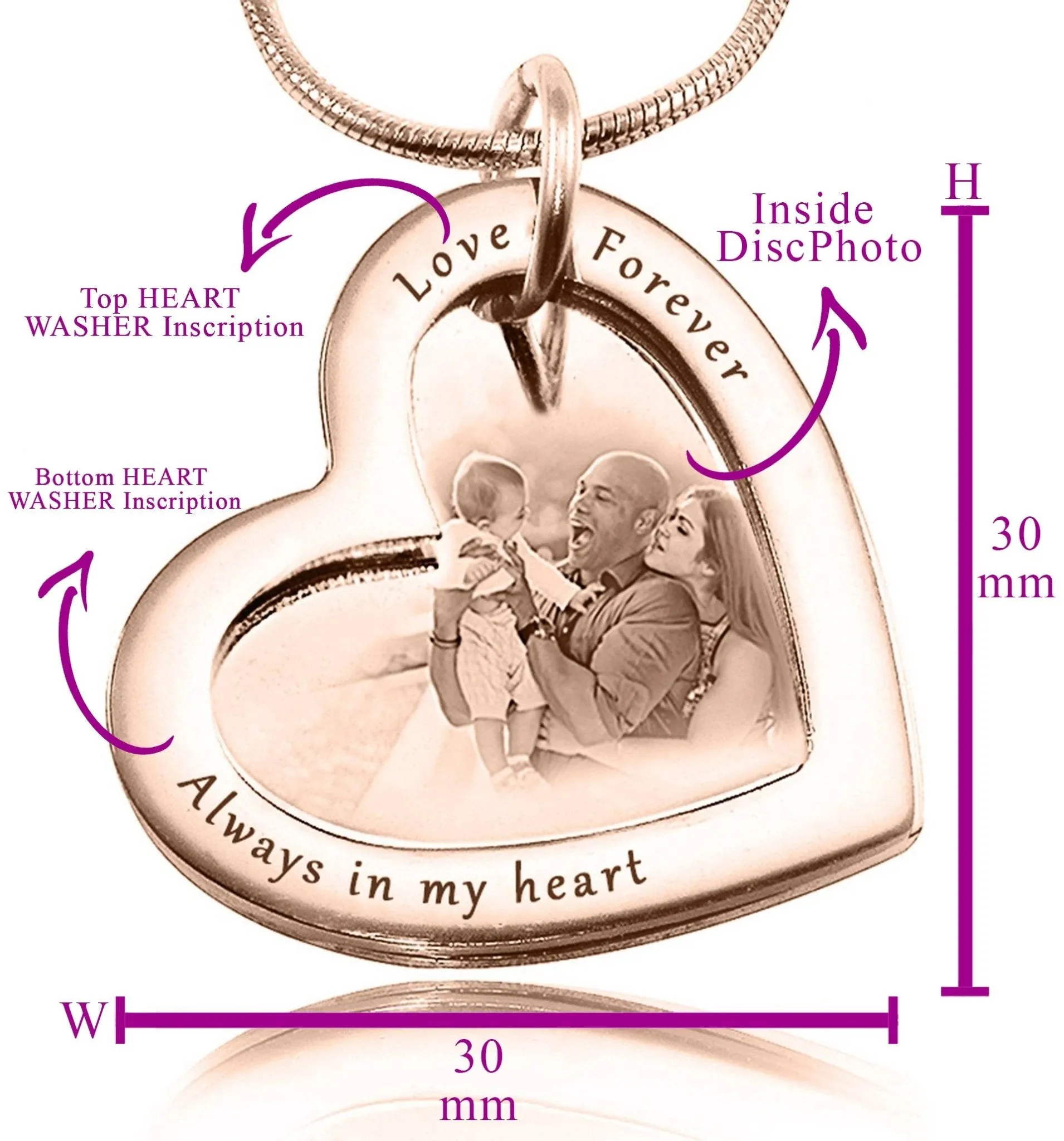 Love Forever Photo Necklace